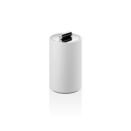 STONE DMD M  Multi-purpose box with lid medium - white matt / chrome