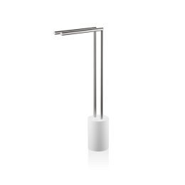 STONE HT 2    Towel stand - white matt / stainless steel matt