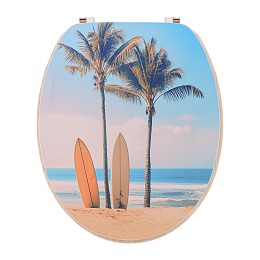 Κάλυμμα λεκάνης mdf με μεταλλικούς μεντεσέδες 37,5 χ46 cm Eurocasa