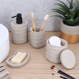 Σετ 4 τεμάχια αξεσουάρ μπάνιου polyresin 6422-6423-6424-6425 Eurocasa