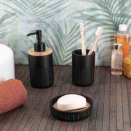 Σετ 3 τεμάχια αξεσουάρ μπάνιου polyresin 6462-6453-6454 Eurocasa