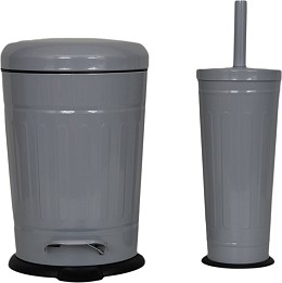 Σετ Κάδος 5 lt soft close - Πιγκάλ γκρι Eurocasa