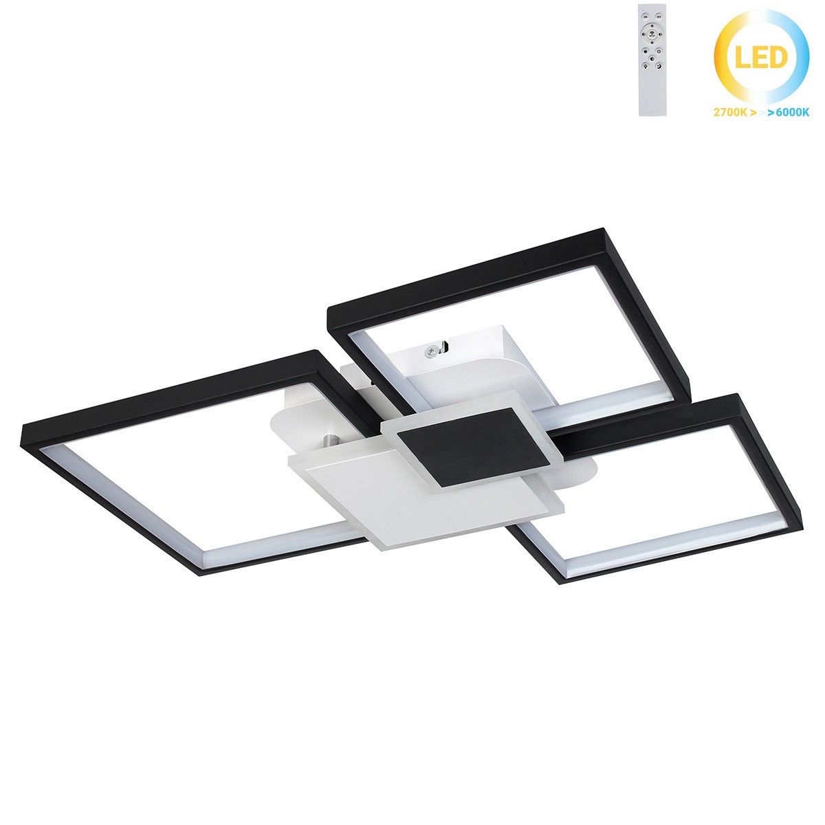 Φωτιστικό οροφής LED 120W 61Χ46Χ8 εκ. μαύρο με controller - GLOBOBOX 602158