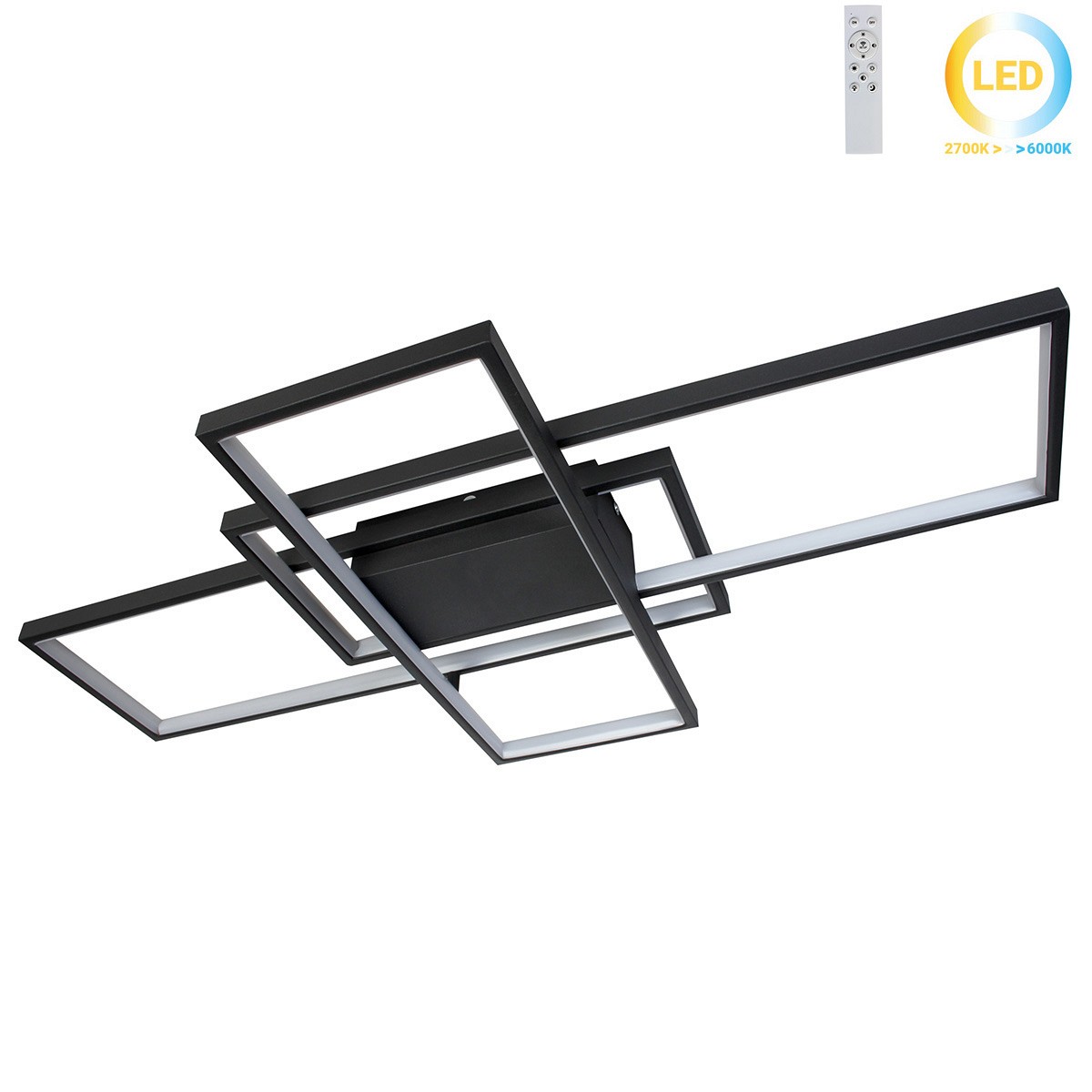 Φωτιστικό οροφής LED 120W 87,5Χ49,5Χ8,5 εκ. μαύρο με controller - GLOBOBOX 602156