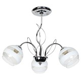 Φωτιστικό οροφής 3 Χ Ε27 Φ52Χ43 εκ. χρώμιο με γυαλιά - GLOBOBOX 9381B/3 CR