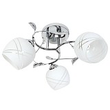 Φωτιστικό οροφής 3 Χ Ε27 Φ45Χ25 εκ. χρώμιο με γυαλιά - GLOBOBOX 7307B/3 CR