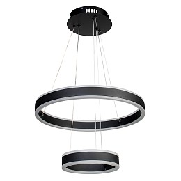 Φωτιστικό κρεμαστό Φ40-Φ20 εκ. LED 88W 4000K μαύρο - GLOBOBOX C933/42BK