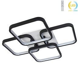 Φωτιστικό οροφής LED 120W 52Χ52Χ8 εκ. μαύρο με controller - GLOBOBOX 602157