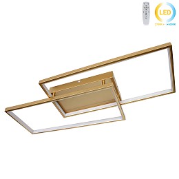 Φωτιστικό οροφής LED 34W 80Χ34Χ8 εκ. χρυσό με controller - GLOBOBOX 602161
