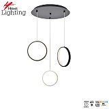SE LED 26 AINA ROUND BLACK AND WHITE PENDANT 40x20+16+20x100cm 26W IP20 3CCT 2 YEARS WARRANTY+