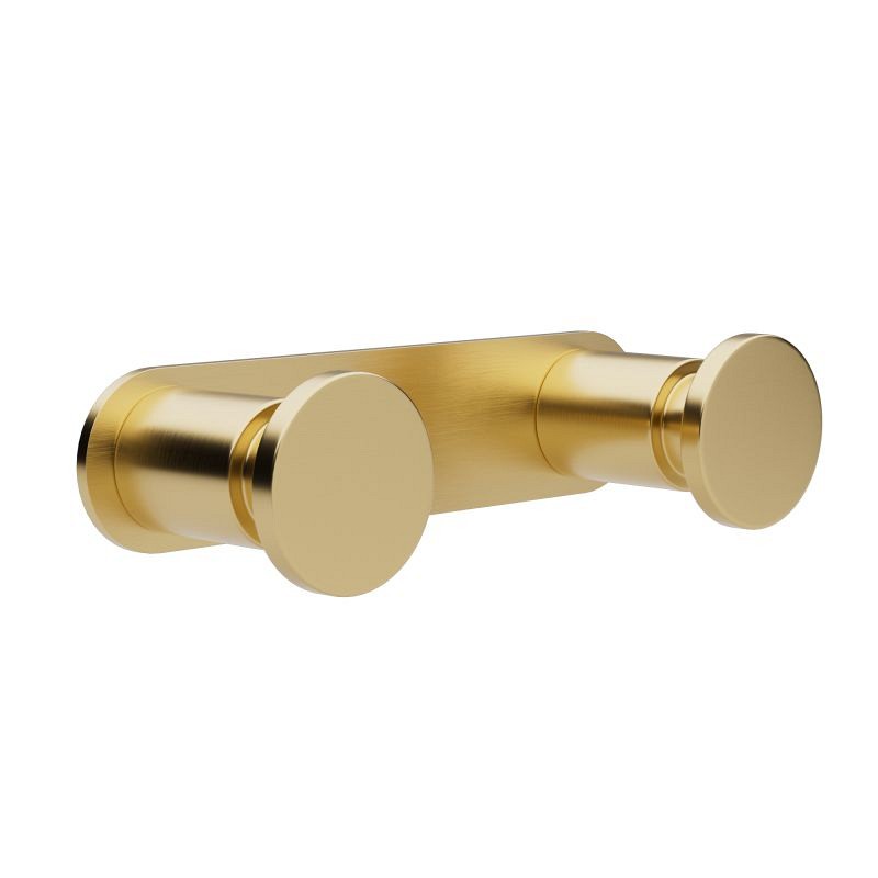 Άγκιστρο Διπλό - Brushed Gold, Pam & Co, W12 x D3,5 x H2,5 (cm), 70-023