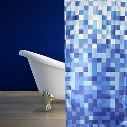 ΚΟΥΡΤΙΝΑ ΜΠΑΝΙΟΥ BLUESQUARES 180(Μ)X180(Υ)