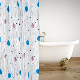 ΚΟΥΡΤΙΝΑ ΜΠΑΝΙΟΥ ΠΛΑΣΤΙΚΗ PEVA AUTUMNLEAVES 180(Μ)X180(Υ)