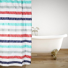 ΚΟΥΡΤΙΝΑ ΜΠΑΝΙΟΥ ΠΛΑΣΤΙΚΗ PEVA MULTISTRIPES 180(Μ)X180(Υ)