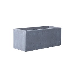 Supergreens Γλάστρα Πήλινη Ορθογώνια "Moody" Γκρι M 60x30x30 εκ.