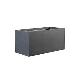 Supergreens Γλάστρα Πήλινη Ορθογώνια "Solid" Μαύρη M 60x30x30 εκ.