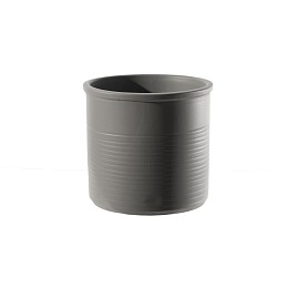 Supergreens Κασπώ Τερακότα Κυλινδρικό "Momo" Ανοιχτό Γκρι 16x16 εκ.