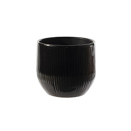 Supergreens Κασπώ Κεραμικό Στρογγυλό "Pablo" Μαύρο Ribble 25x20 εκ.